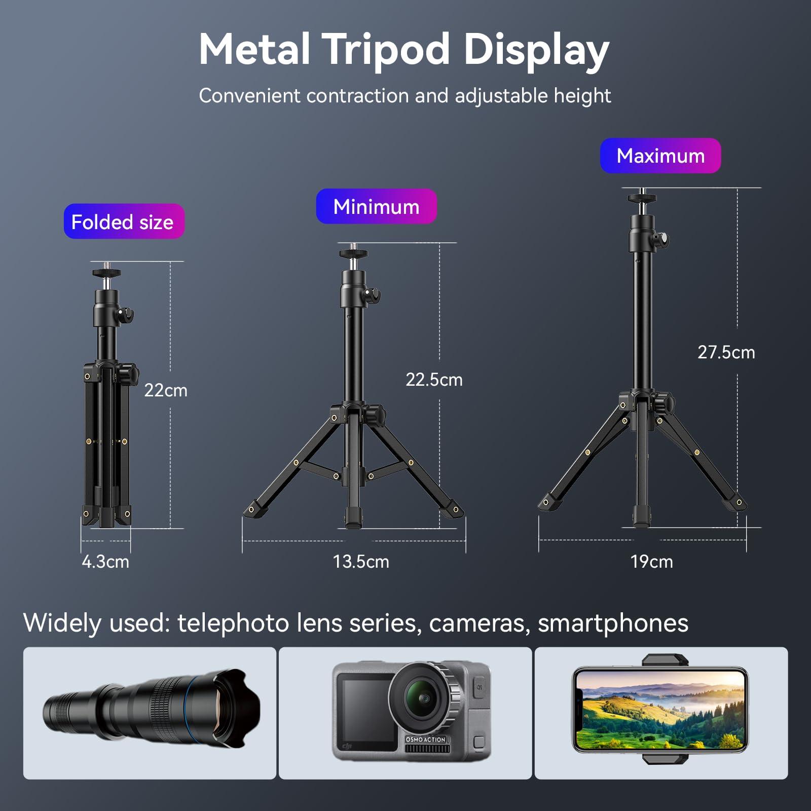 APEXEL Apexel 10 in 1 Phone Camera Lens Kit Wide Angle/Macro/Fisheye/Telephoto/CPL/Flow/Radial/Star Filter/Kaleidoscope Lens for iPhone and Most Phone Black