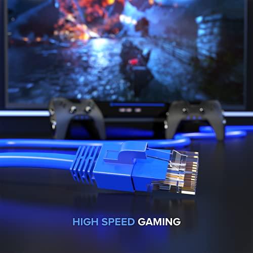 Maximm Maximm Cat 6 Ethernet Cable 250 ft - High-Speed LAN Cable, Internet Cable, Patch Cable, and Network Cable - UTP, 10Gbps, 550MHz Ethernet Cord - Blue