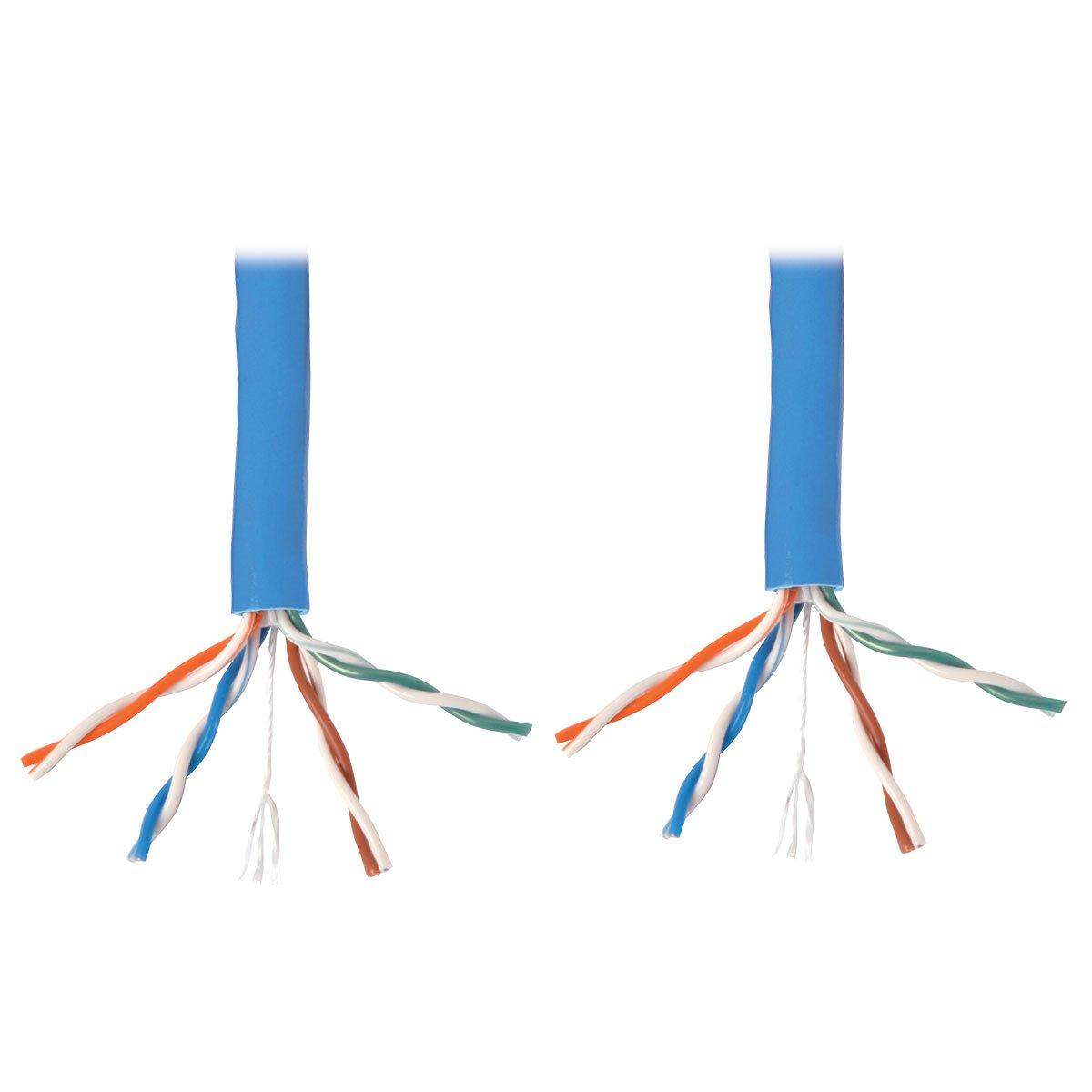 Tripp Lite TRIPP LITE Cat6 Bulk Solid-Core Cable, Plenum-Rated PVC (CMP), Gigabit, Blue, 1000\' (N224-01K-BL)