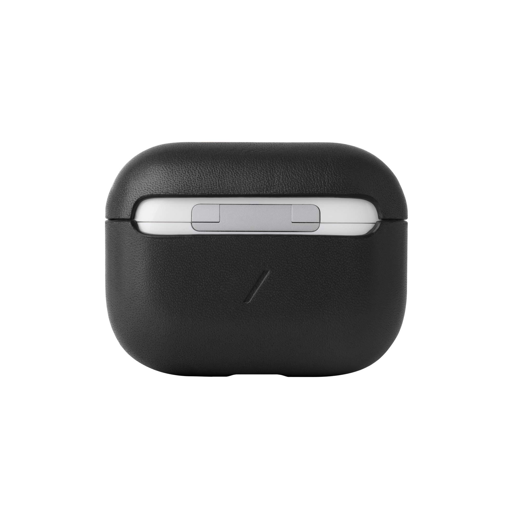 Native Union Native Union Leather Case for AirPods Pro Handcrafted Fully-Wrapped Genuine Italian Leather case Support Wireless Chargers Compatible with AirPods Pro, Airpods Pro 2 (Black)