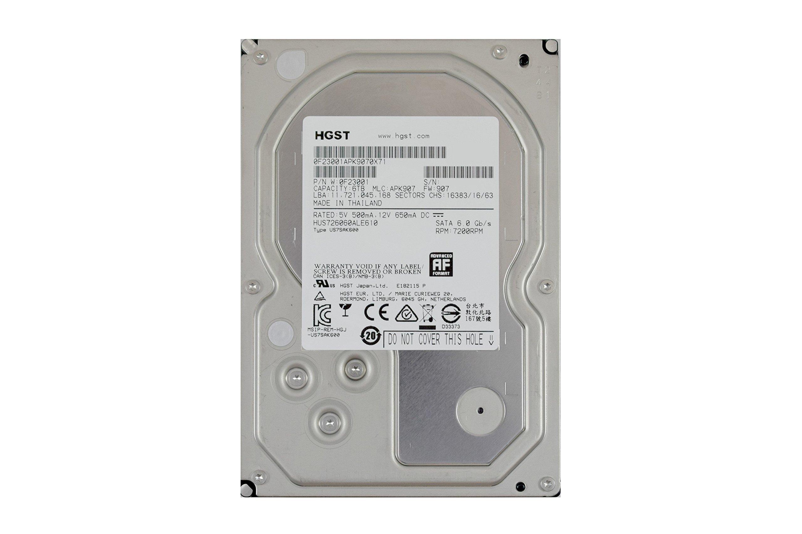 HGST HGST 0F23001 6TB UltraStar 7K6000 SATA 7200 RPM 128MB 3.5 inch 26.1MM 4KN Ultra SE
