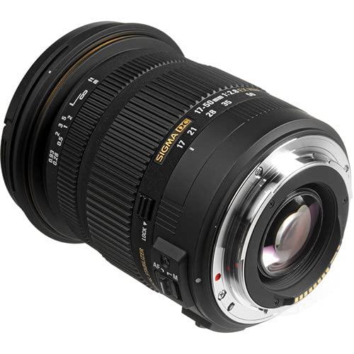 Sigma Sigma 17-50mm f/2.8 EX DC OS HSM Lens for Canon EF + 64GB Sandisk Extreme Pro SD Card (Extreme Bundle) with Accessories