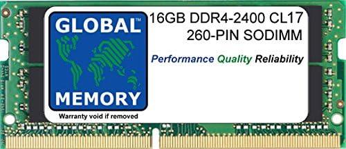 GLOBAL MEMORY 16GB DDR4 2400MHz PC4-19200 260-PIN SODIMM Memory RAM Compatible with LAPTOPS/NOTEBOOKS