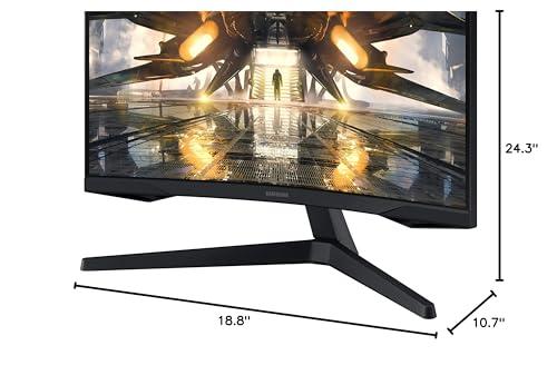 Samsung SAMSUNG 27" Odyssey G55A QHD 165Hz 1ms FreeSync Curved Gaming Monitor with HDR 10, Futuristic Design for Any Desktop (LS27AG550ENXZA)