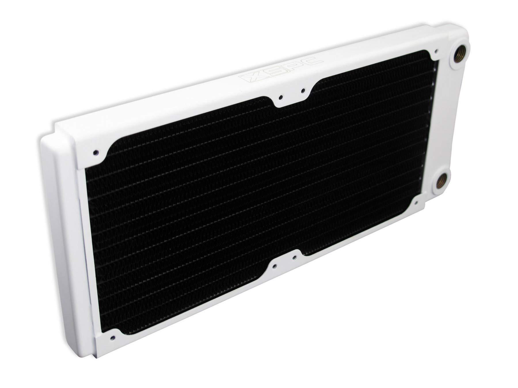 XSPC XSPC TX240 Ultra Thin Radiator, 120mm x 2, Dual Fan, White
