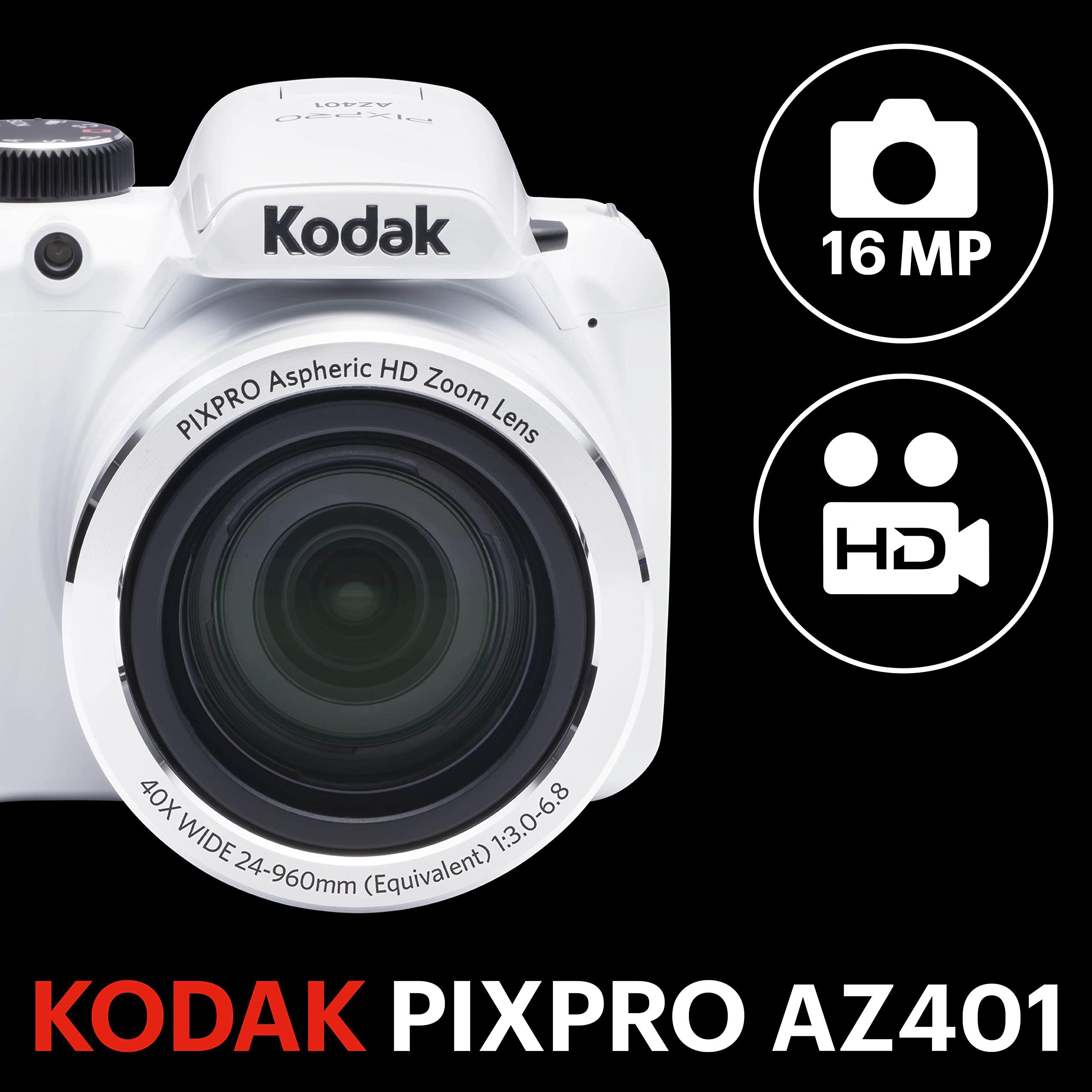 KODAK Kodak AZ401-WH PIXPRO 16MP Digital Camera, 3", White