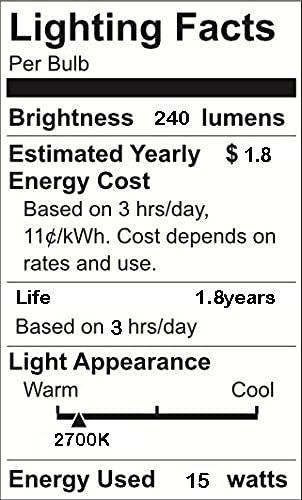 CTKcom CTKcom 15W E14 Base 4173175 Oven Light Bulbs(6 Pack)- Microwave Light Bulbs 120V Heat Resistant Bulbs 300\'C,Warm White Incandescent Light Bulb 360 Beam Angle,110-130V,6 Pcs