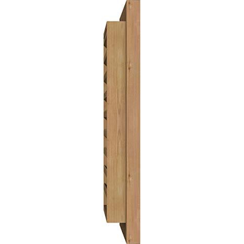 Ekena Millwork Ekena Millwork GVWVE12X1800SFUWR Vertical Gable Vent Gable Vent, 12\"W x 18\" (17\"W x 23\"H Frame Size), Western Red Cedar, Unfinished