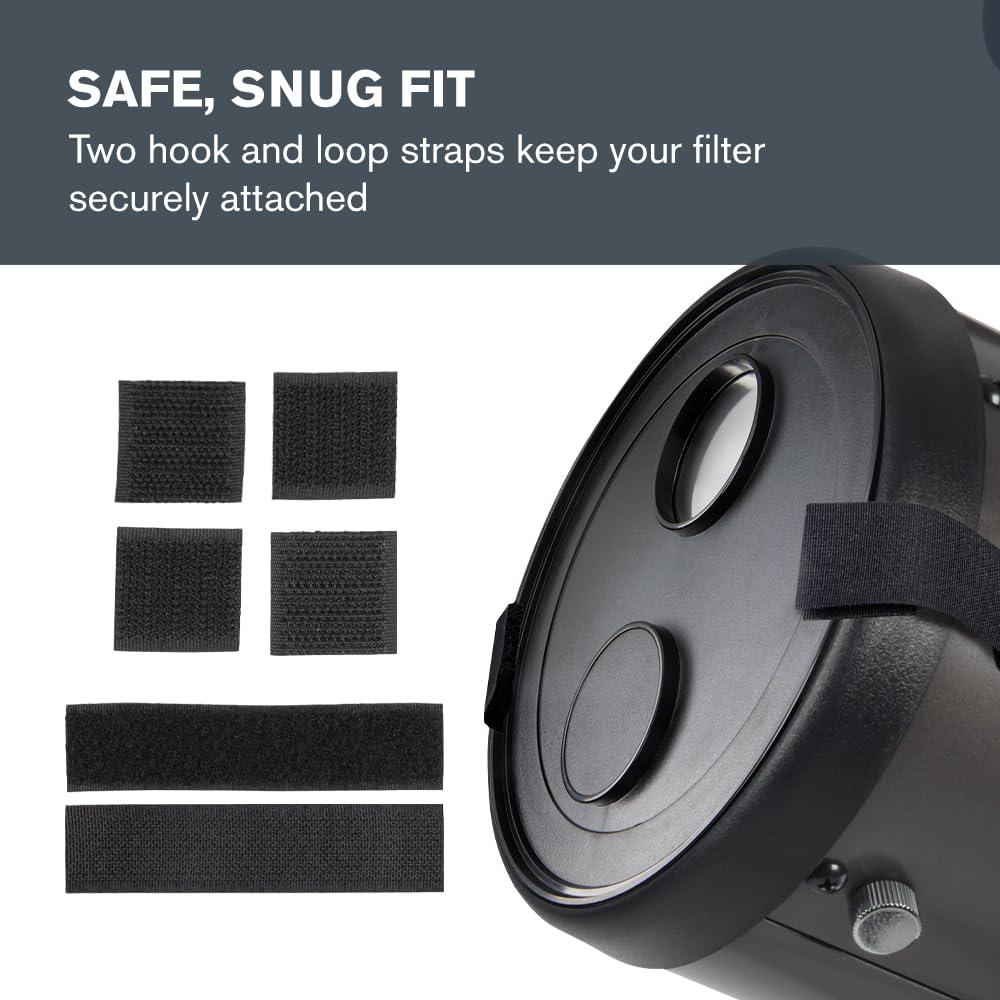 Celestron Celestron EclipSmart Safe Solar Eclipse Telescope Filter Meets ISO 12312-2:2015(E) Standards Works with Existing 127 and 130 Telescopes Observe Solar Eclipses and Sunspots Safe, Snug Fit