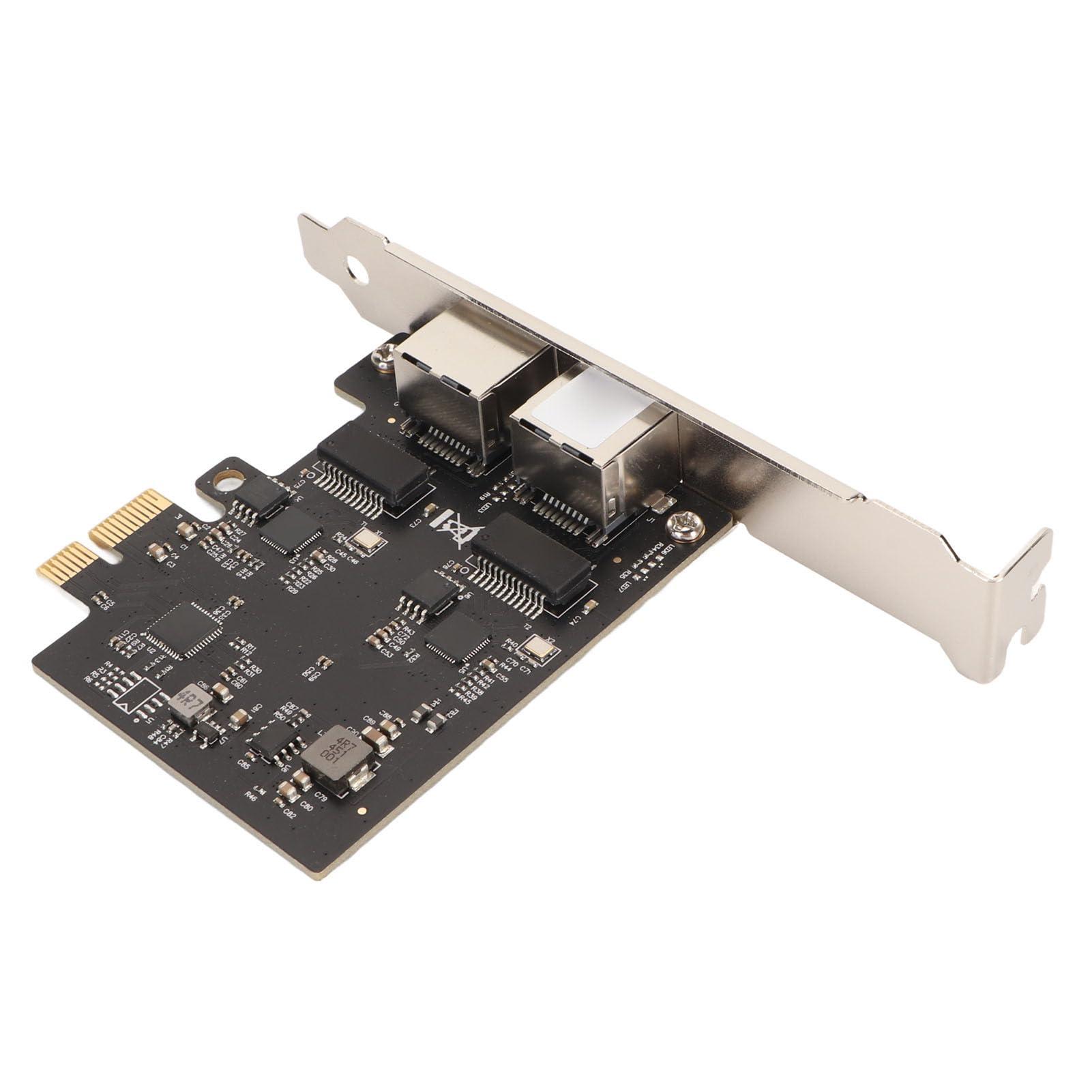 Srliya PCIe 2.5G Network Card Dual Port RTL8125B 2500M 1000M Computer Network Adapter Card for Desktop PC