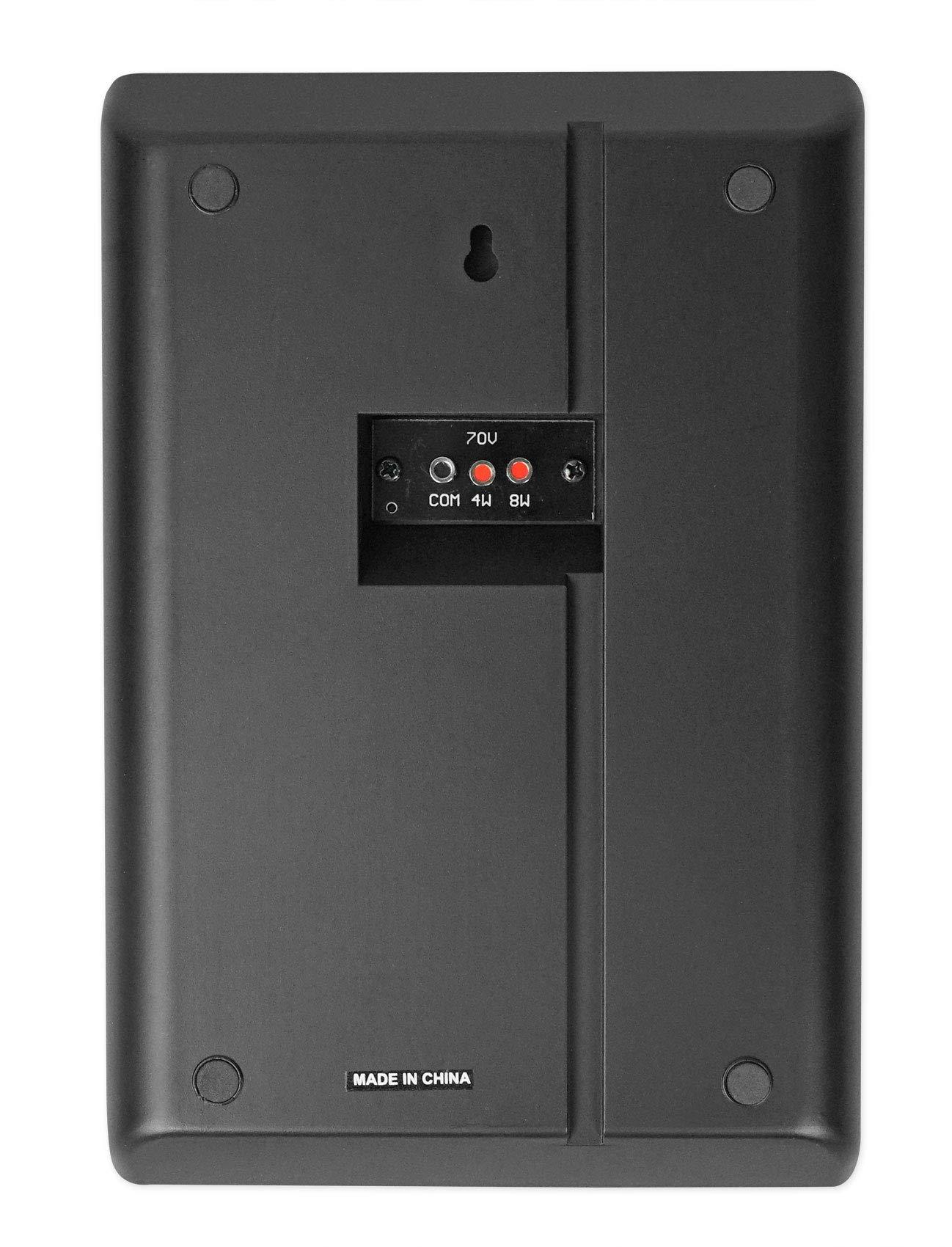 Rockville Rockville Pair Rock Slim 70B Black 5.25\" 70V Commercial Restaurant Wall Speakers