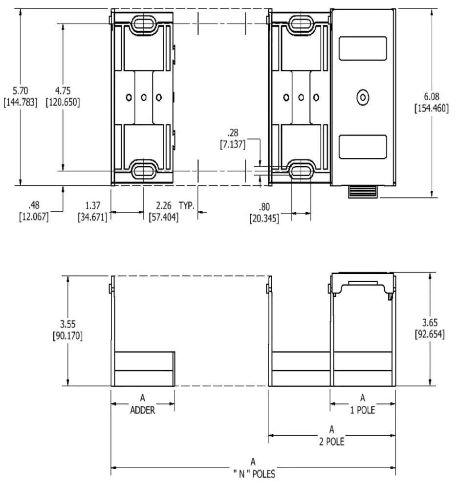 Burndy Burndy BDBLHC225001 VERSI-Pole Power Distribution Block, AWG 4-500 kcmil (Run and Tap), Torque: 500 Nm, UL Listed/CSA Certified and RoHS Compatible