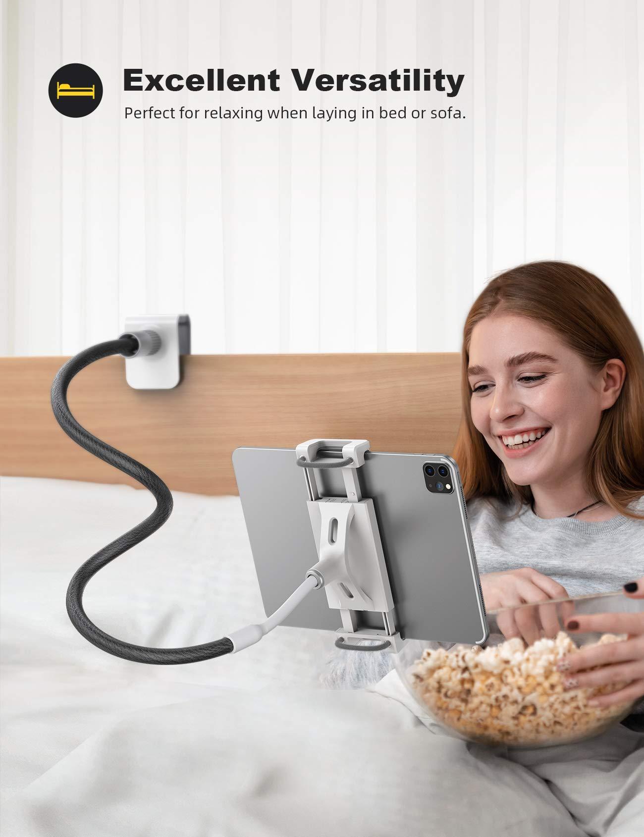 Lamicall Lamicall Gooseneck Tablet Holder, Tablet Mount : Flexible Arm Clip Tablet Stand for Bed, Tablet Desk Mount, Compatible with iPad Pro 11\", Mini Air, Galaxy Tabs More 4.7 to 10.5\" Phones and Tablets