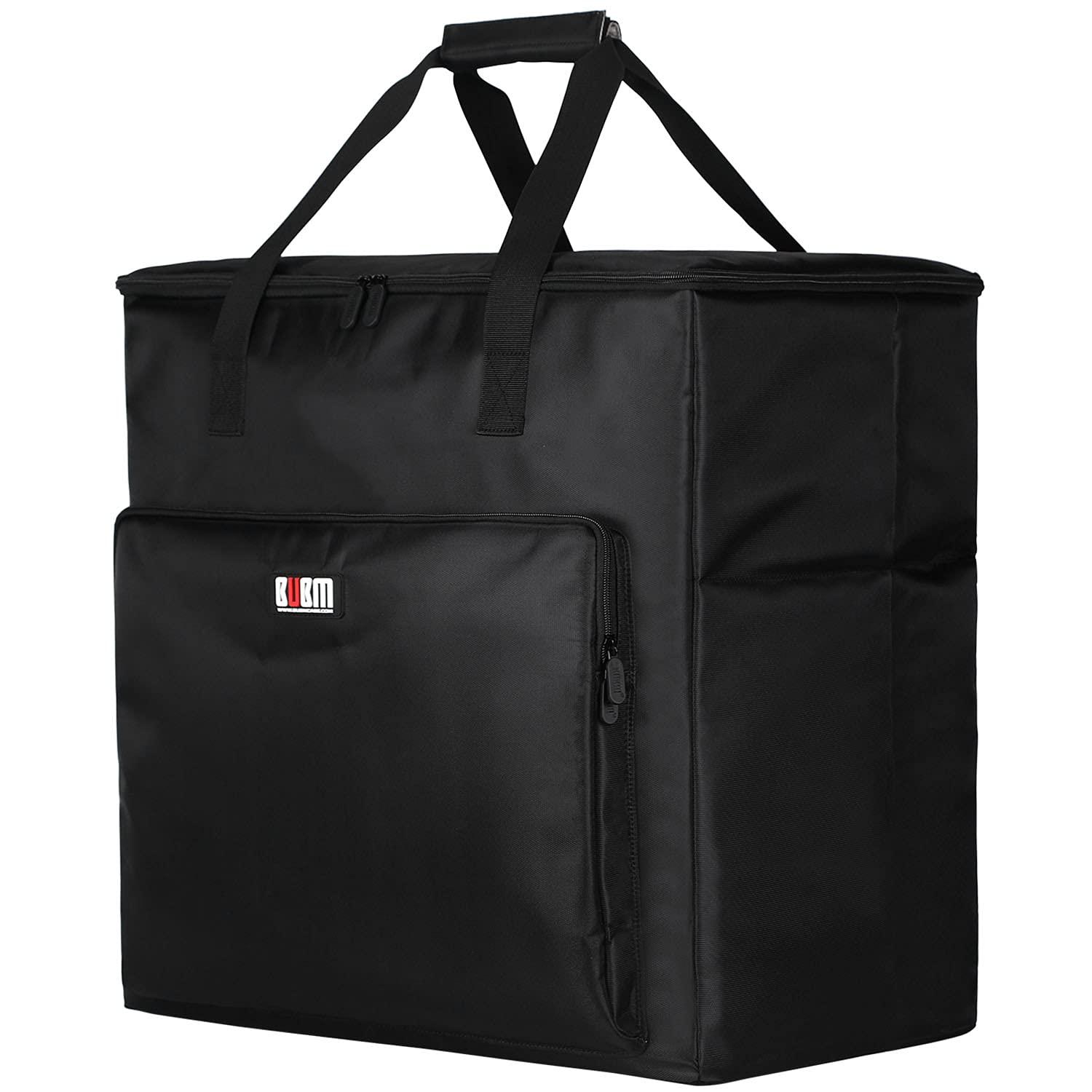 BUBM BUBM Desktop Computer Tower and Monitor Carrying Case,Protable Travel Tote Bag for PC Chassis, Monitor(Up to 24inch), Keyboard and Mouse,Black, Desktop Computer+ Monitor Bag, 3 light 24", Travel