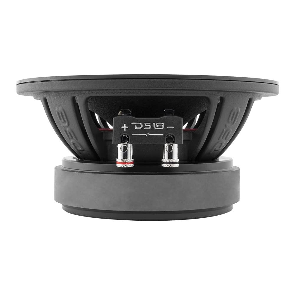 DS18 DS18 PRO-ZXI6.4BM 6.5" Pro Audio Midrange Loudspeaker - 600W Max, 300W RMS, 4 Ohms - Premium Quality Audio Door Speakers for Car or Truck Stereo Sound System (1 Speaker) (Renewed)