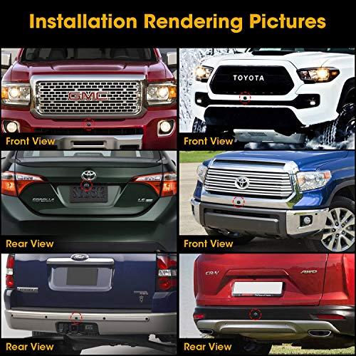 Natika NATIKA Backup/Front/Side View Camera: No Distortion Effect Starlight Night Vision HD Metal Flush or Surface Mount CVBS | AHD Reverse Rear View Backup Camera for Cars Pickup Trucks SUVs RVs Vans