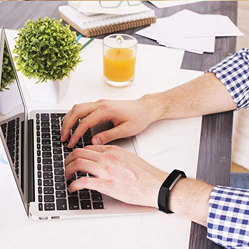 IEOVIEE Pack 3 Replacement Band Compatible for Fitbit Alta Bands/Fitbit Alta HR Bands, Adjustable Replacement Soft Silicone Sport Bands for Woman and Men (Large, Black+Purple+Navy Blue)