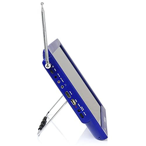 Trexonic Trexonic Portable Rechargeable 14 Inch LED TV with HDMI, SD/MMC, USB, VGA, AV in/Out and Built-in Digital Tuner, Blue