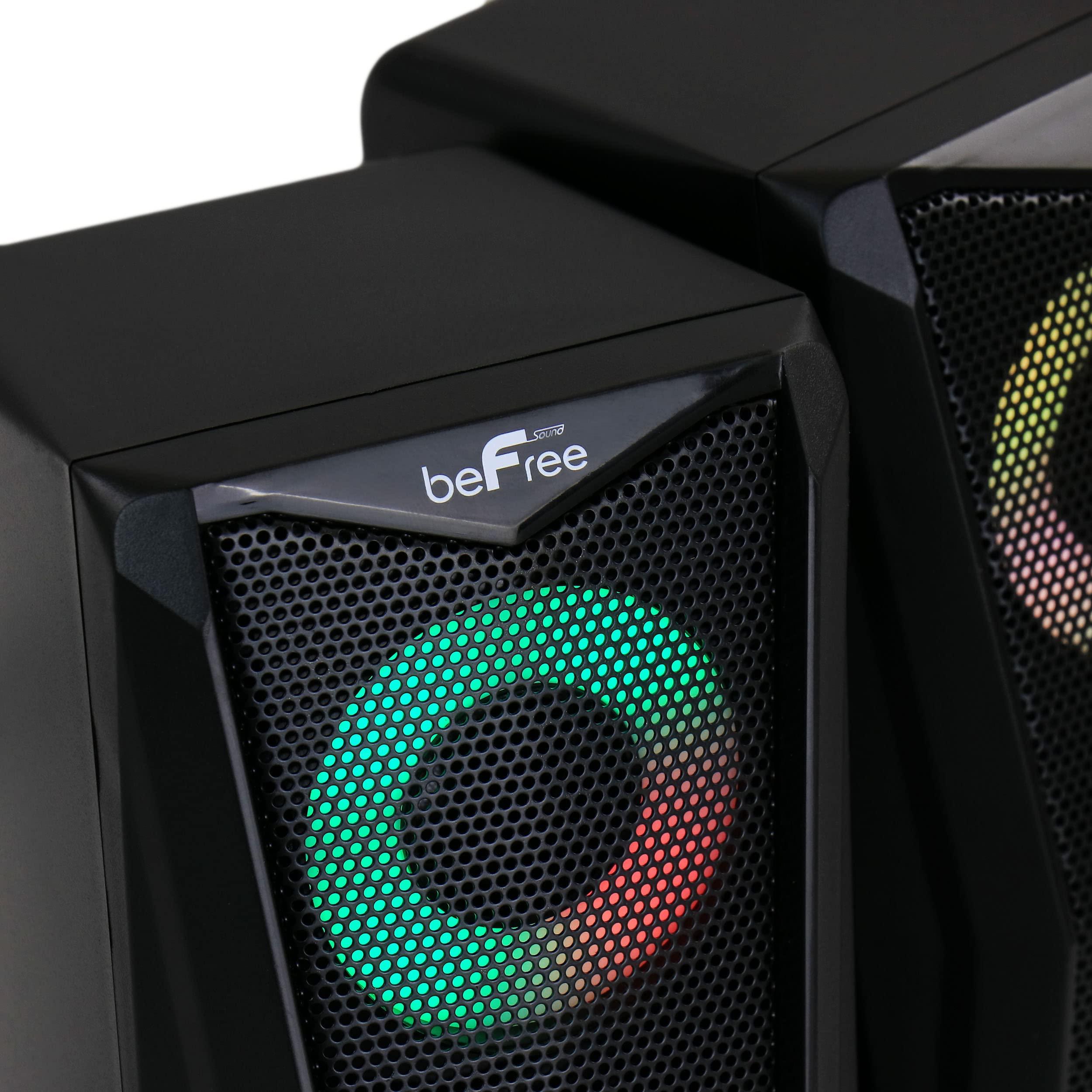 beFree Sound beFree Sound Computer Gaming Speakers with Color LED RGB Lights