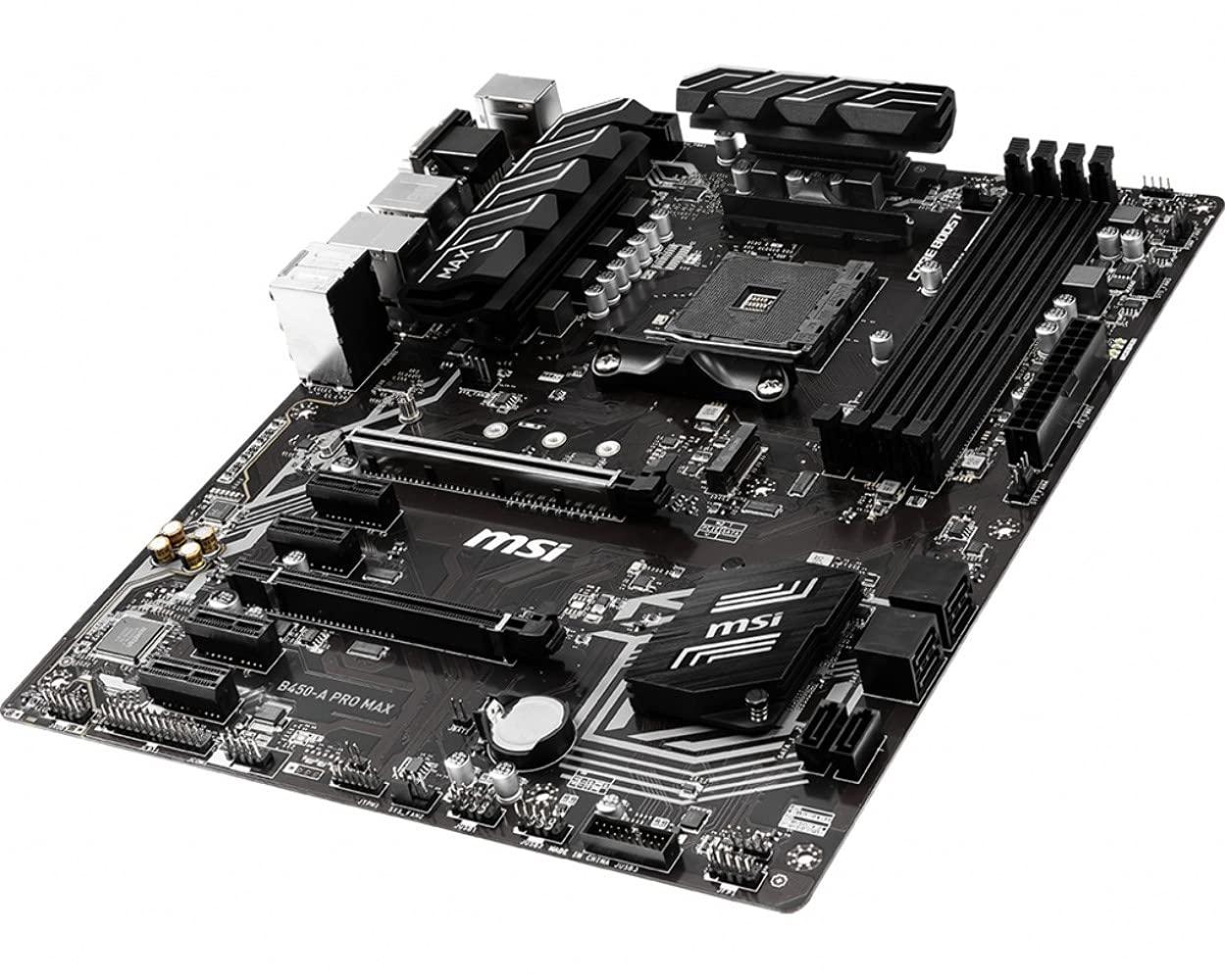 MSI MSI ProSeries AMD Ryzen 2ND and 3rd Gen AM4 M.2 USB 3 DDR4 D-Sub DVI HDMI Crossfire ATX Motherboard (B450-A Pro Max) (B450APROMAX)