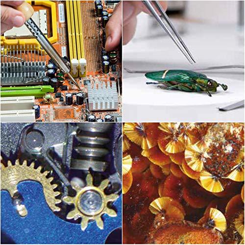 SWIFT Swift S7-TGL-CA05 Trinocular Gooseneck Zoom Stereo Microscope, WF10X Eyepieces,7X-45X Magnification, Upper Dual-gooseneck LED Light and Transmitted LED Light, Table Pillar Stand,110V-120V