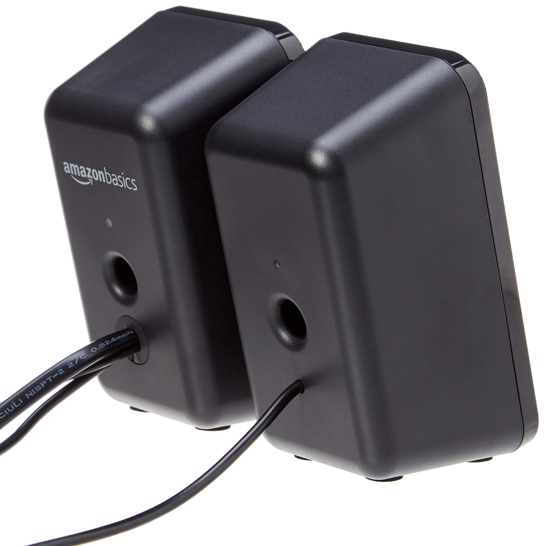Amazon Basics Amazon Basics Computer Speakers for Desktop or Laptop PC, AC-Powered (US Version), Black