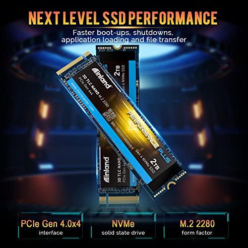 INLAND INLAND 2TB Performance Plus NVMe Internal Gaming SSD Solid State Drive Optimized for PS5 - Gen4 PCIe, M.2 2280, DRAM Cache, TLC 3D NAND Flash, Up to 7000MB/s