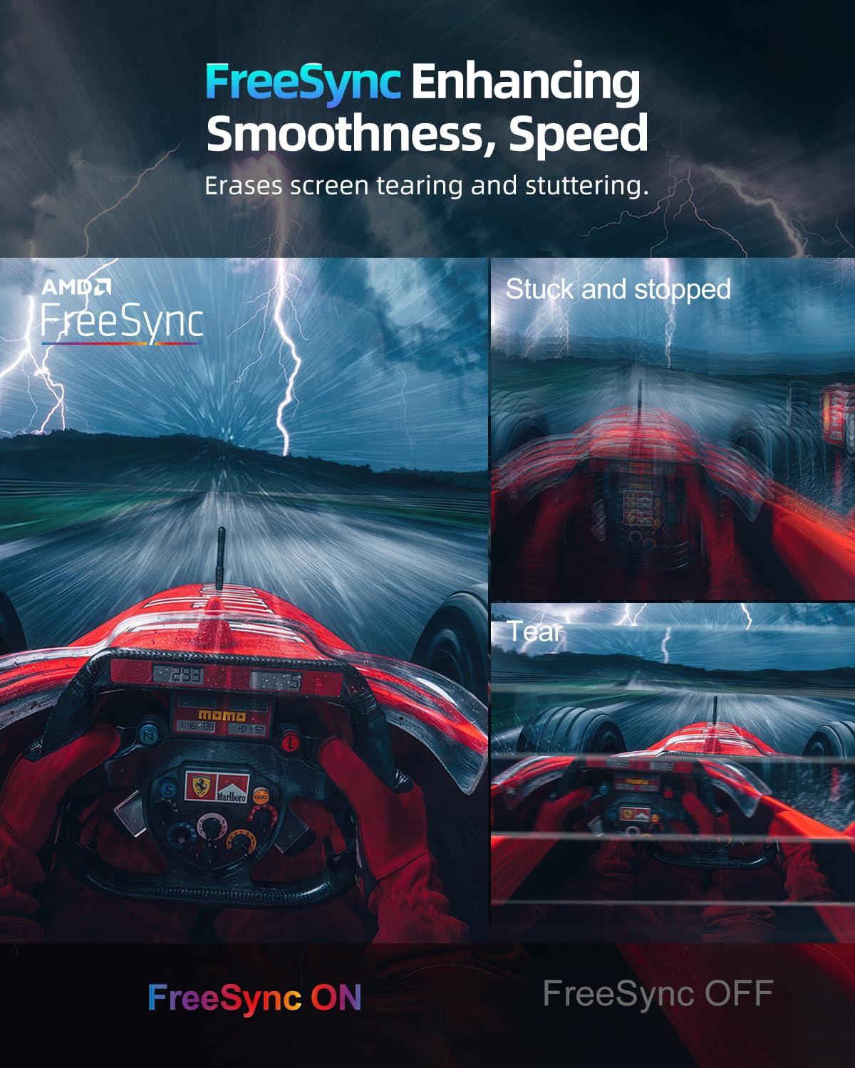 UPERFECT UPERFECT 2K 144Hz Portable Gaming Monitor 18" 2560x1600 QHD 100% DCI-P3 FreeSync HDR Laptop w/VESA, Frameless Matte IPS Eye Care Second Monitor for Game Console (UGame K118)