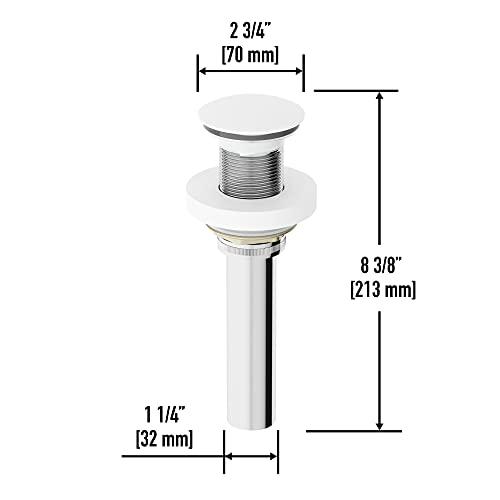 VIGO VIGO 2.75" Diameter Vessel Bathroom Sink Pop-Up Drain and Mounting Ring Without Overflow in Matte White Finish