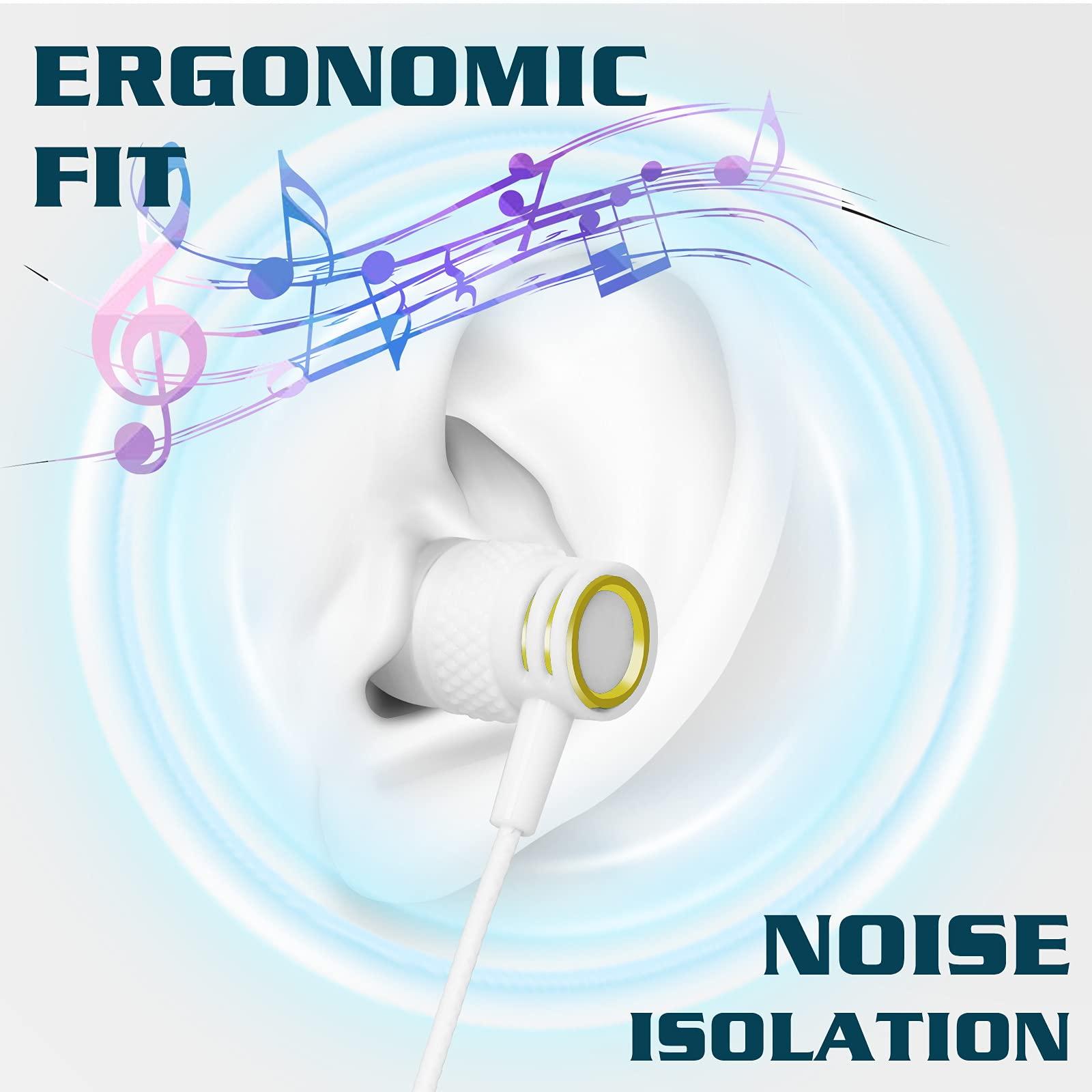 UrbanX OEM Amazing Stereo Headphones for Samsung Galaxy A12 Titanium Grey - with Microphone (US Version with Warranty) (US Version with Warranty)