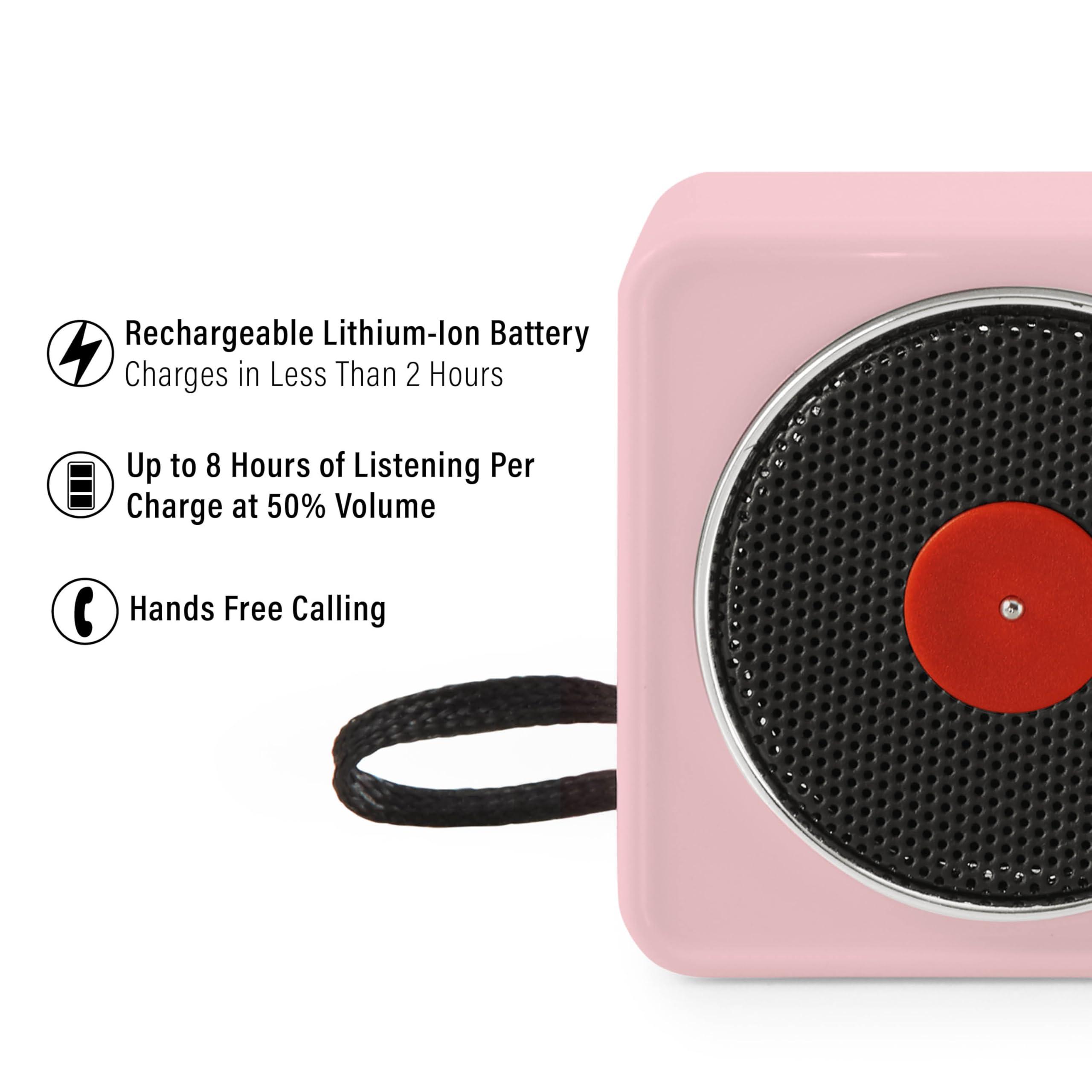 Crosley Crosley CR3029A-PI Portable Mini Turntable Bluetooth Speaker, Pink