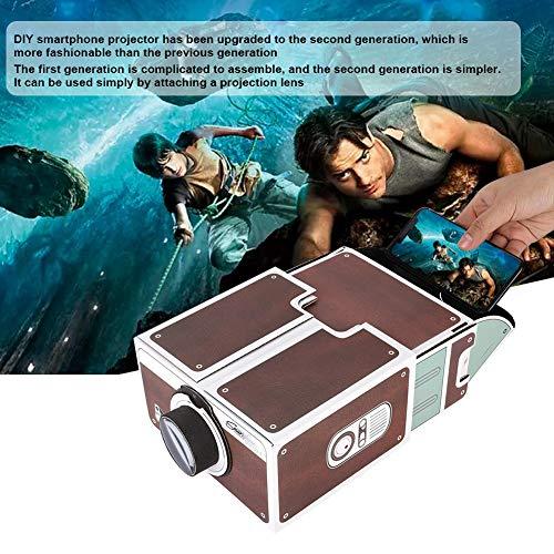 Yoidesu Yoidesu Home Projector Mini Projector DIY Smartphone Projector 2.0 & Entertainment Device, Portable Smart Projector Phone Projector Home Theater Projector for iPhone Projector for Android Projector