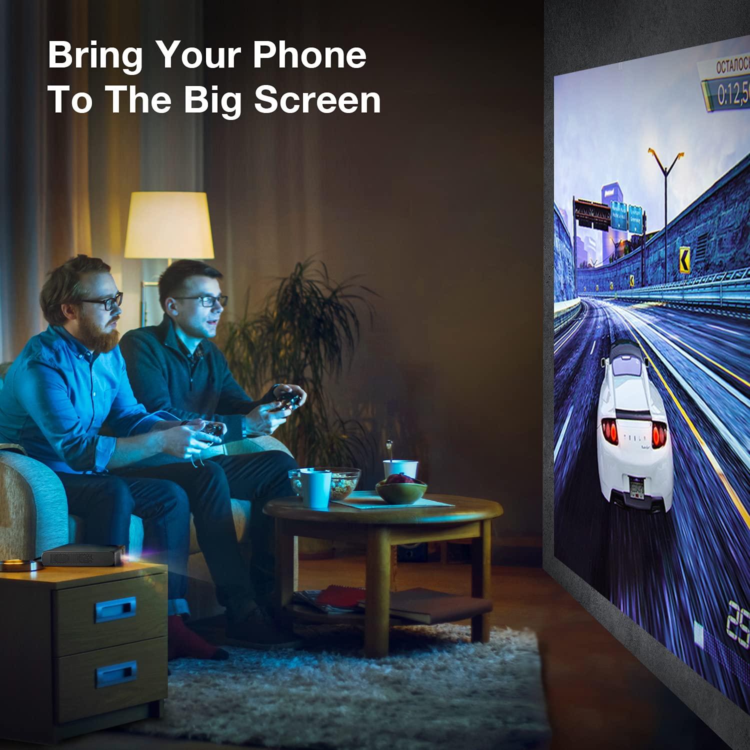 REXING REXING PRD615 Smart Home Projector 750 ANSI Lumens HD, Autofocus,3D Video,HDMI,Duo USB 2.0,WiFi, 40-150 inch DLP Projector, Miracast,App Store,Google Play,Chrome,Youtube, Netflix, Home Entertainment