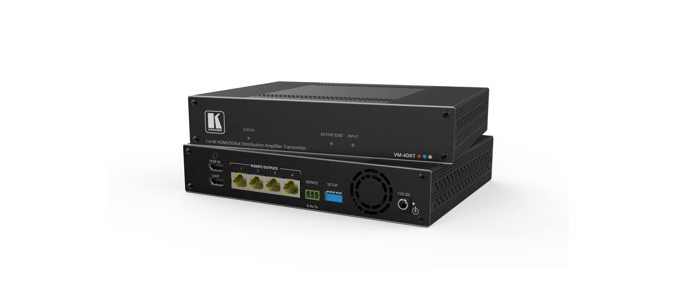 Kramer Kramer VM-4DKT 1:4 4K60 4:4:4 HDMI to Long-Reach DGKat 2.0 Distribution Amplifier