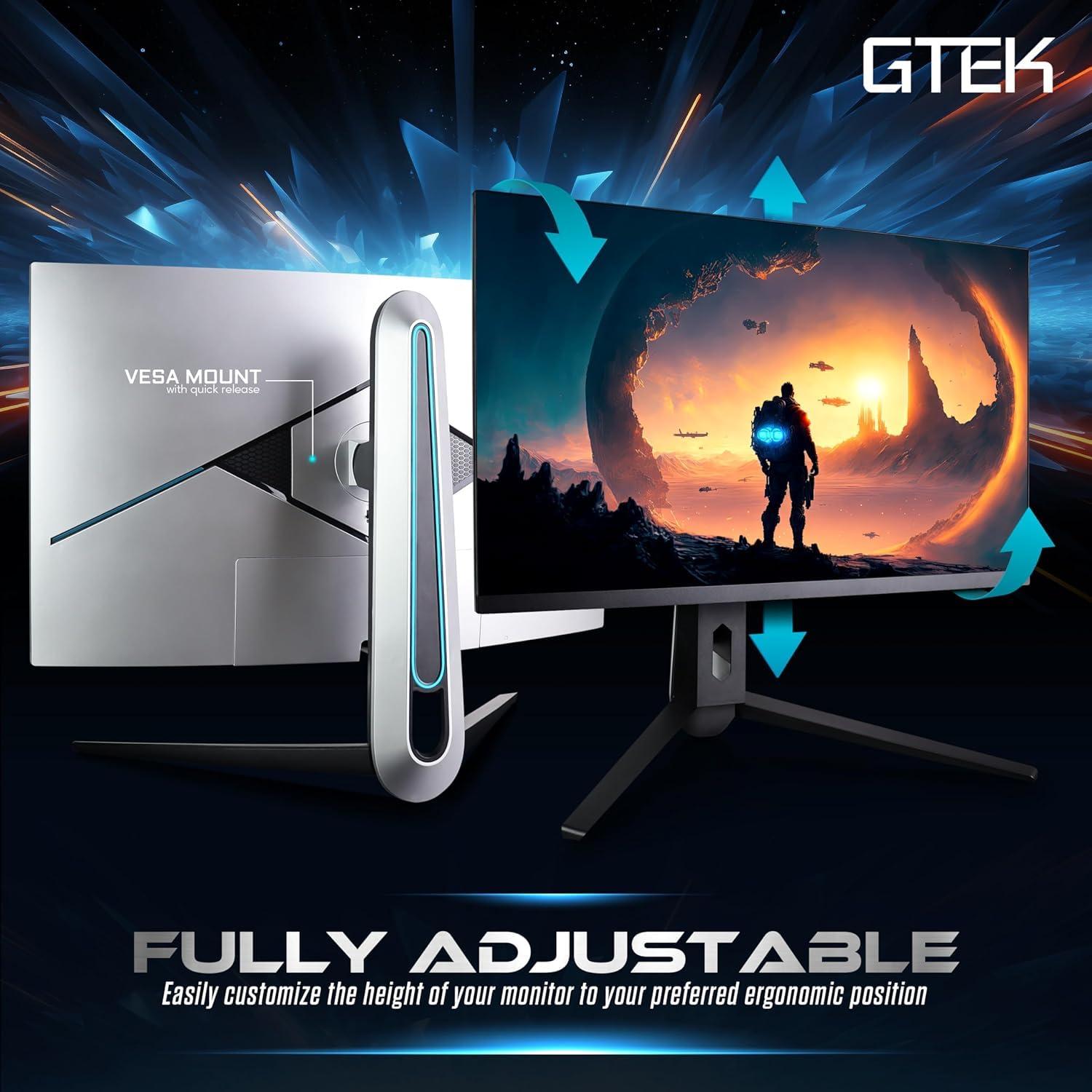 GTEK GTEK 240Hz 2K Gaming Monitor, 27 Inch Display Full WQHD 2560 x 1440P, Extreme Low Motion Blur, Fast IPS 1ms MPRT, DisplayPort/HDMI, VESA - Q2740P