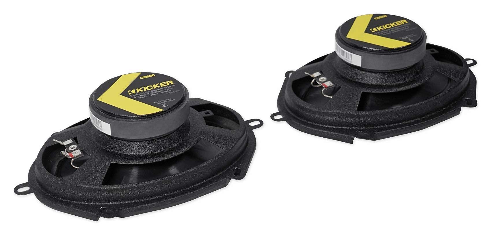 KICKER Kicker 46CSS684 Car Audio 6x8 Component Full Range Stereo Speakers Set CSS68 (Renewed)