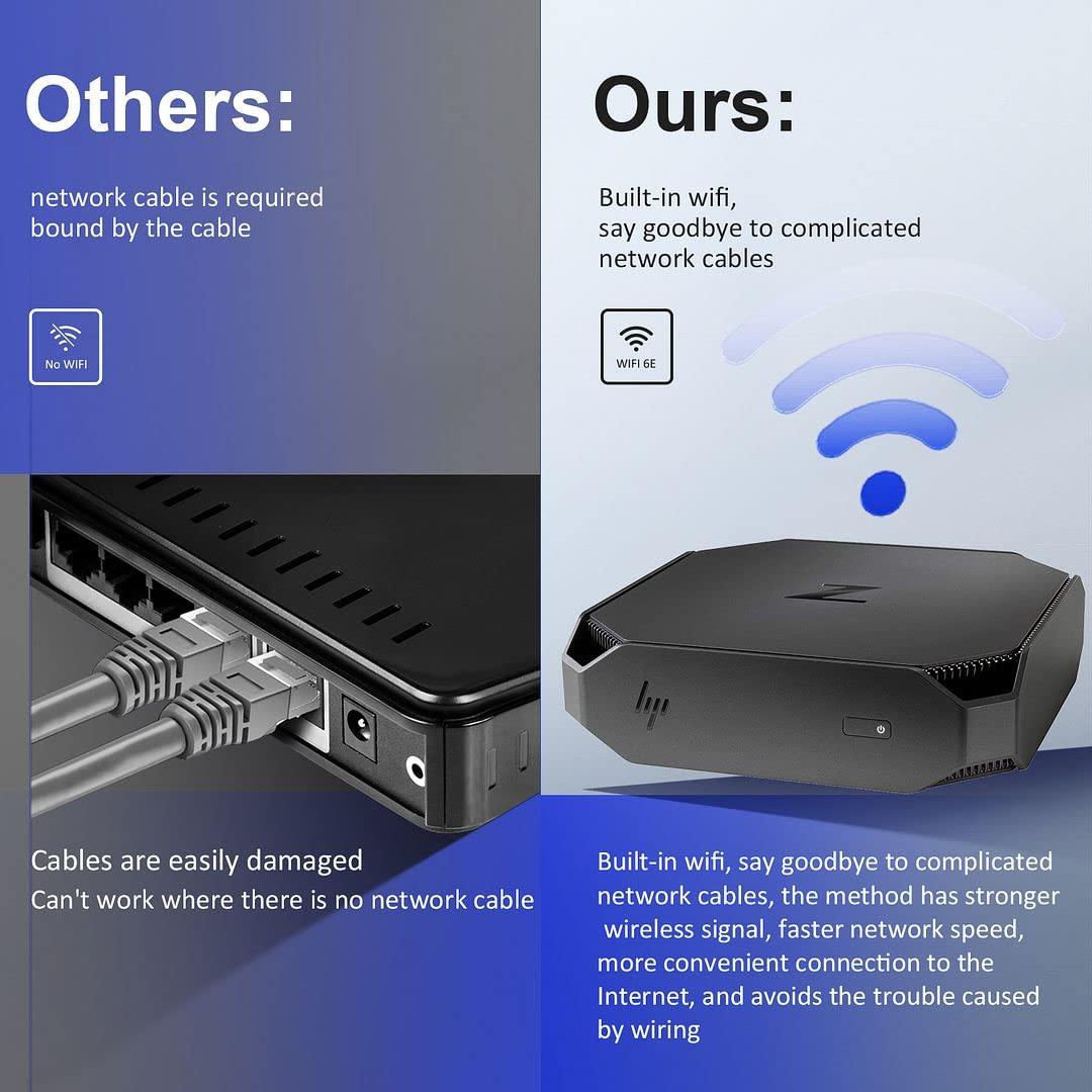 HP HP Z2 Mini G4 Workstation Desktop Micro PC,Core i7 Intel 8th Win 11 Tiny Computer ,32GB DDR4 Ram,1TB NVMe M.2 SSD + 1TB HDD,Built in Wifi,BT,DP,Wireless K&M,TJJ Mouse Pad (Renewed)