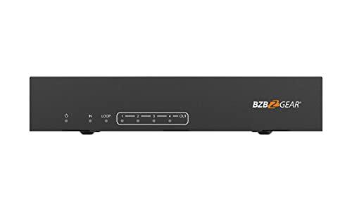 BZB GEAR BZBGEAR 1x4 4K UHD HDMI HDBaset Splitter/Distribution Amplifier Over Category Cable (Kit, Includes 4X RX) - BG-UDA-E14