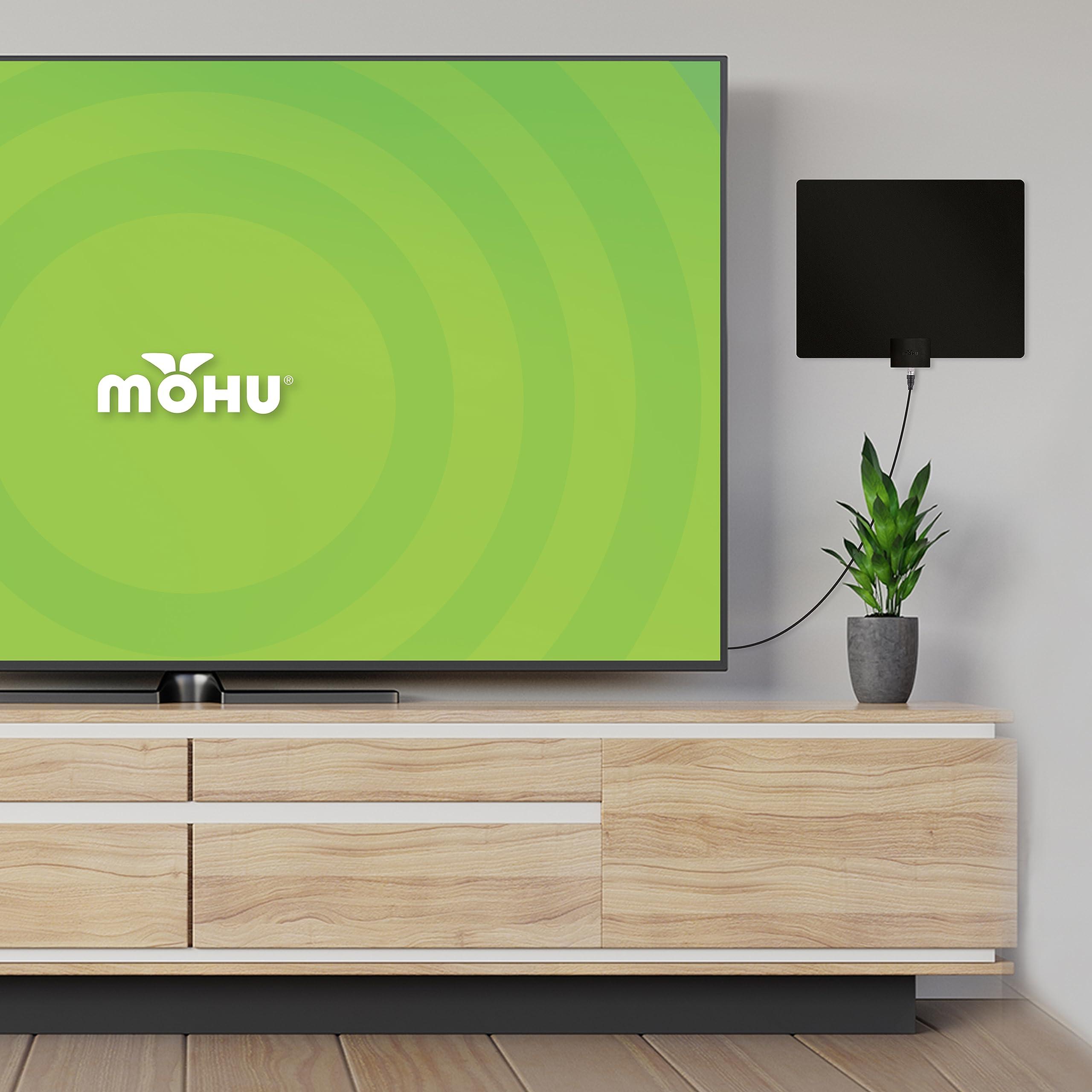 Mohu Mohu Leaf 50 Original Paper-Thin Indoor TV Antenna, UHF VHF, 60-Mile Range, Multi-Directional, 4K 8K UHD NEXTGEN TV - w/ 12 ft. Cable, Jolt Switch