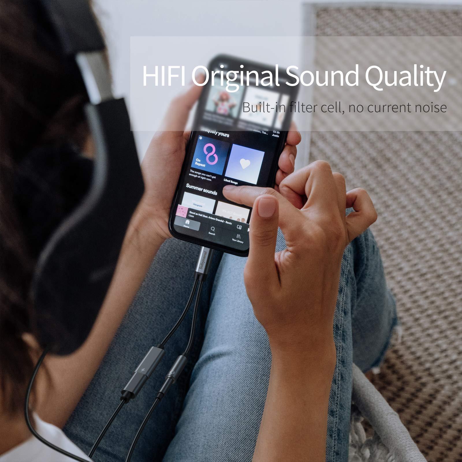 Subynanal USB c to 3.5mm Headphone and Charger Adapter,2-in-1 USB C PD 3.0 Charging Port to Aux Audio Jack and Fast Charging Dongle Cable Cord Compatible with iPhone 16 /15Pro Samsung Galaxy S22 S21 S20 Pixel