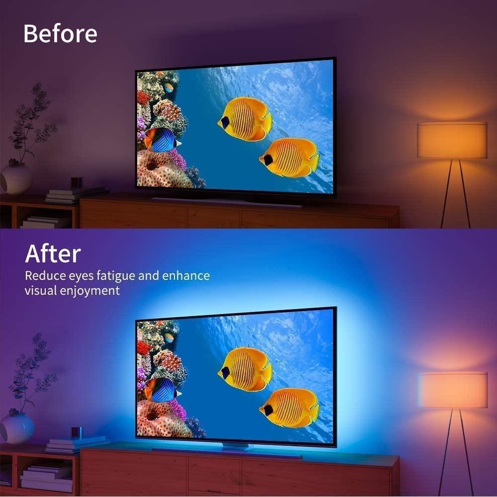 Nexlux Nexlux LED Lights for TV 60-70 Inch,14.7ft TV Light Strip Quickly Install Simple APP Controlled for Large Size TV/Monitor Backlight DIY Colors TV LED for Gaming LightsAmbient Lighting Kit