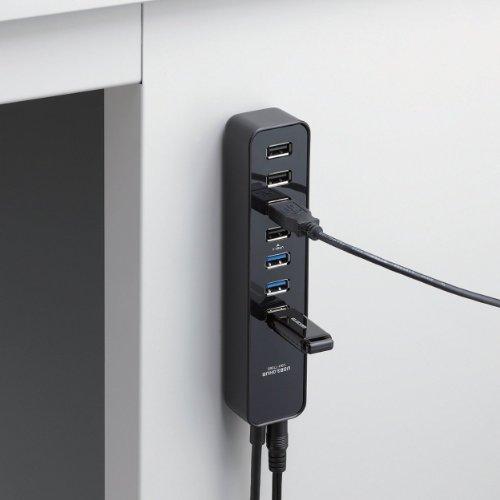 ELECOM Elecom USB3.0 hub [with magnet] (7 Port Self & bus-powered black) U3H-T706SBK