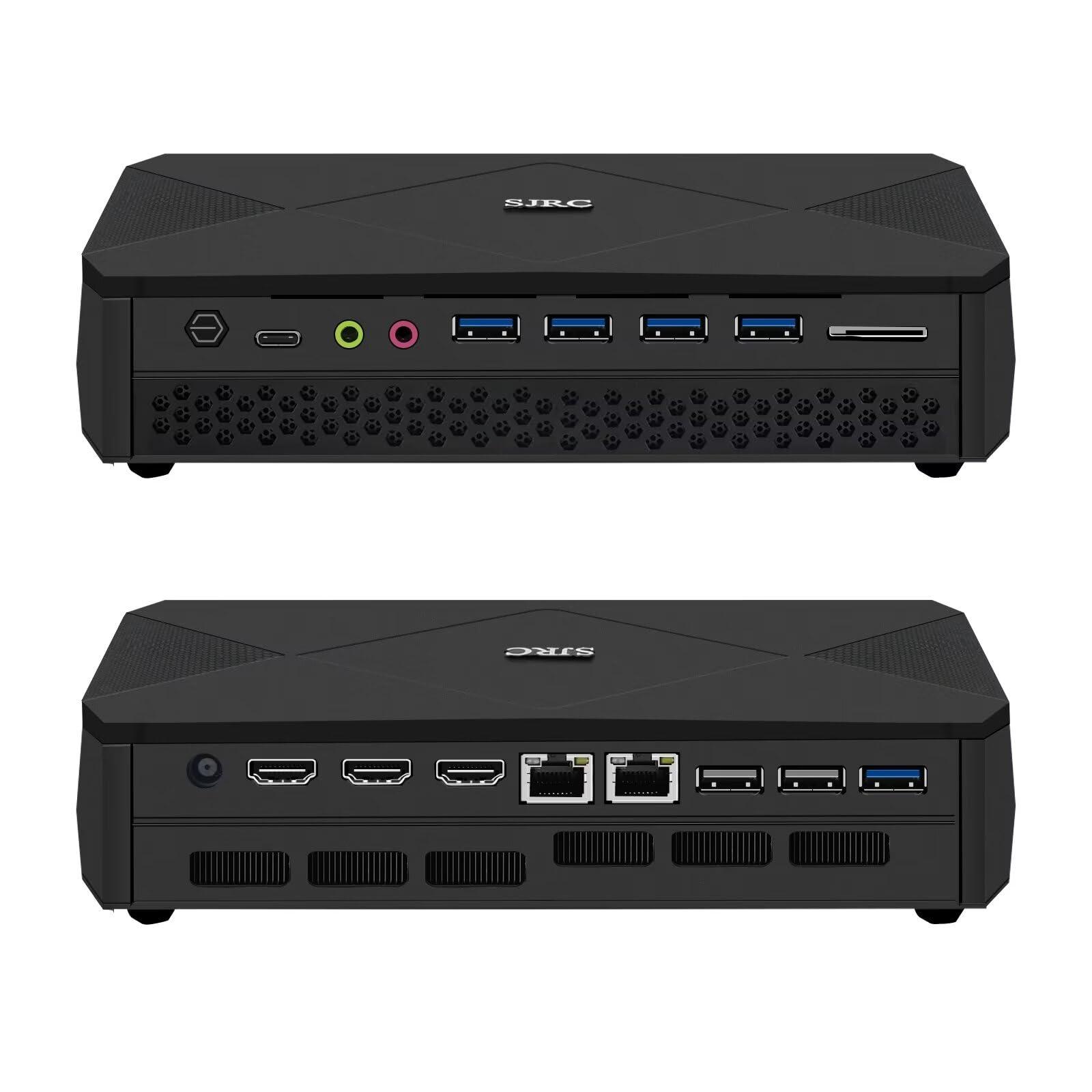 SJRC SJRC Gaming Mini PC Computer RTX 3060 12GB Graphics, Core i9 11900H 8 Cores 16 Threads, DDR5 64GB RAM 2TB SSD Windows 11 Pro Small Office Desktop Dual Fan, 4 Display, i9-11900H-RTX3060
