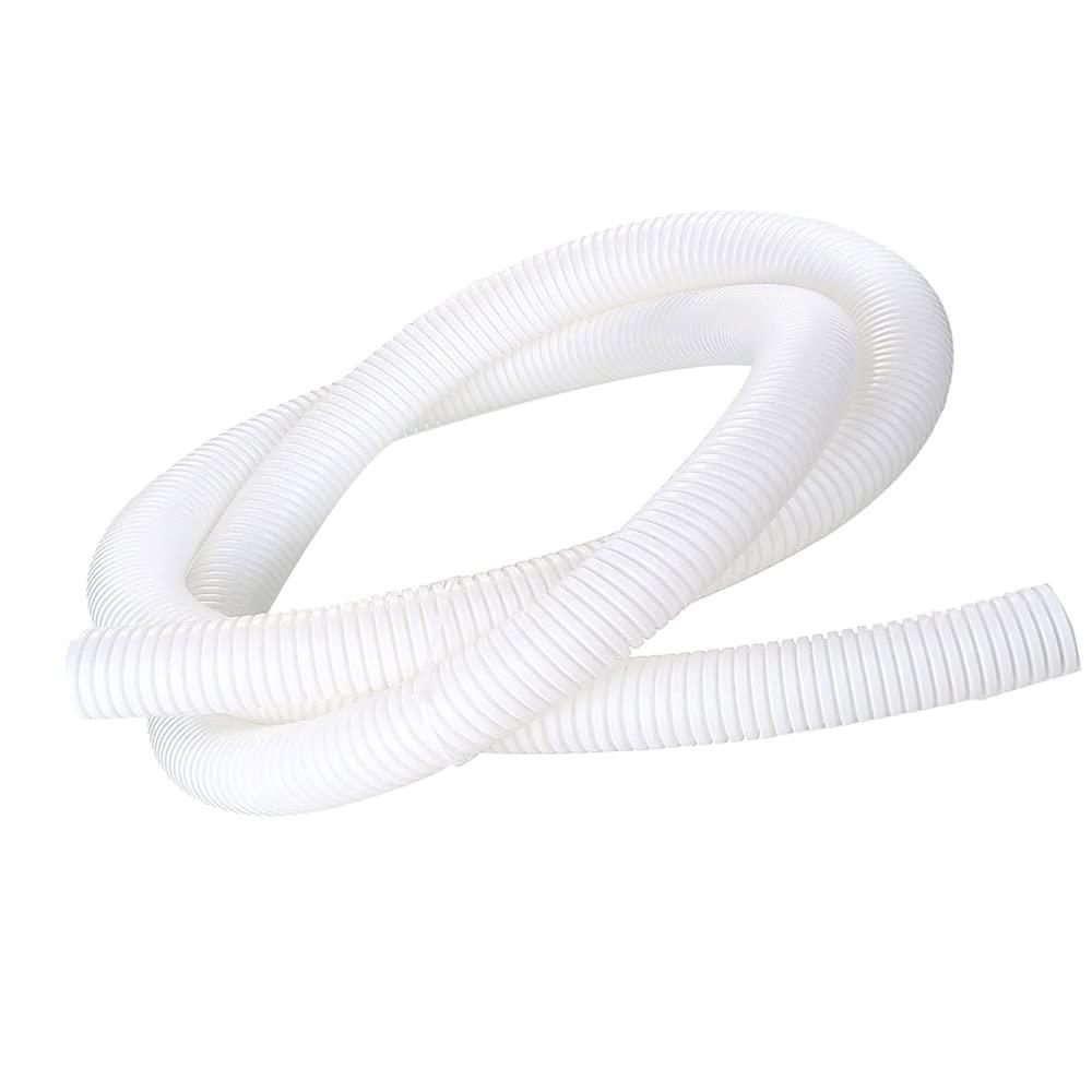 SKYPRO Split Loom Tubing Wire Conduit, White Corrugated Wire Tube Cable Protection Pipe Cable Tidy Tube for TV Cables, Electric Wire, Garden Lights (OD 28mm, 19.6 Ft)