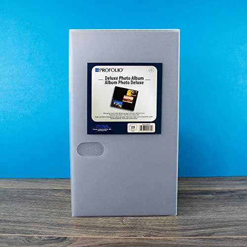 Itoya Itoya ProFolio Deluxe Grey Fabric 3-Up archival Album 240 4x6 Prints Photo album