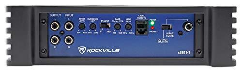Rockville Store Rockville dB14 4000w Peak/1000w RMS Mono 2 Ohm Amplifier Car Audio Amp Bundle with Rockville RWK4CU 4 AWG Gauge 100% Copper Complete Amp Installation Wire Kit OFC