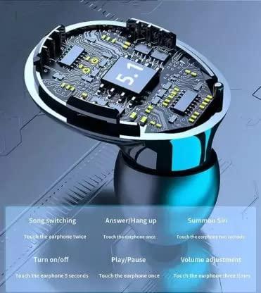 Generic Bhawani Collection TWS M10 BT 5.1 Wireless Bluetooth Headphones Earphones mic High Bass Earbuds Bluetooth Headset (Black, True Wireless)