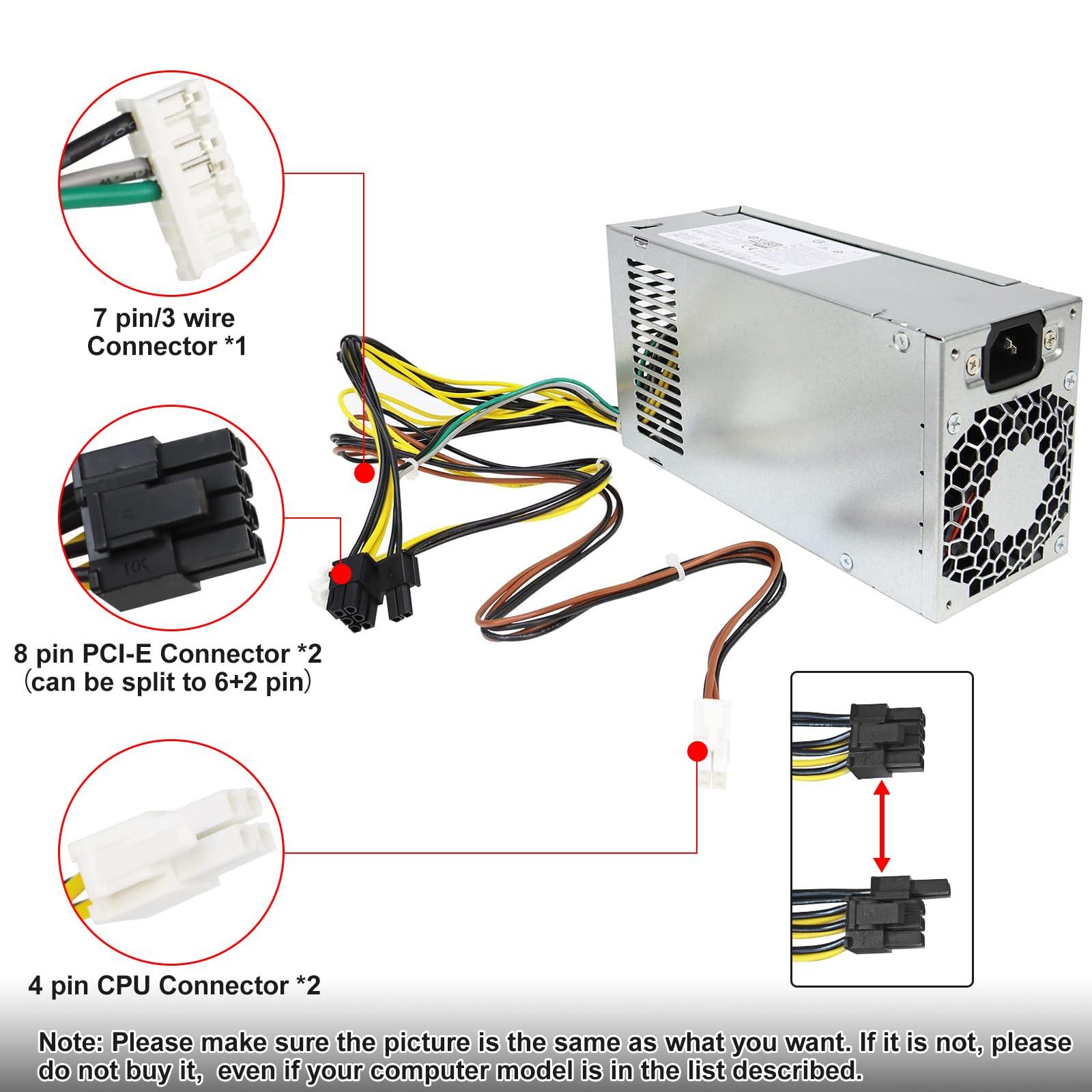 LXun LXun Upgraded PCG007 937516-004 310W Power Supply Compatible with HP ProDesk 280 288 480 G3 MT, Compatible with HP 400G4 282G3 SFF 901772-004 DPS-310AB-1A PSU Power Supply