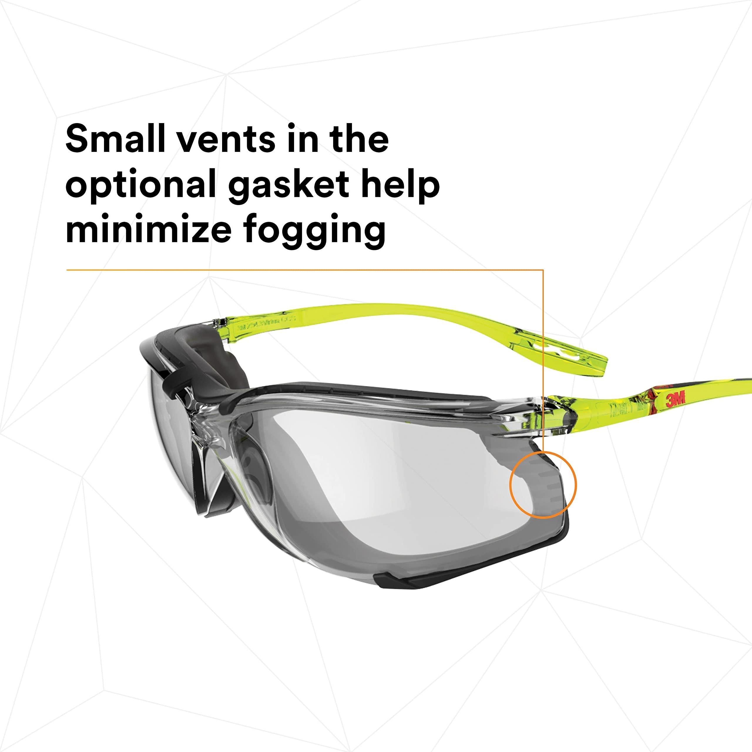 3M 3M Safety Glasses, Solus CCS Series, ANSI Z87, Scotchgard Anti-Fog Coating, Gray I/O Lens, Corded Ear Plug Control System, Removable Foam Gasket, SCCS07SGAF-GRN-F