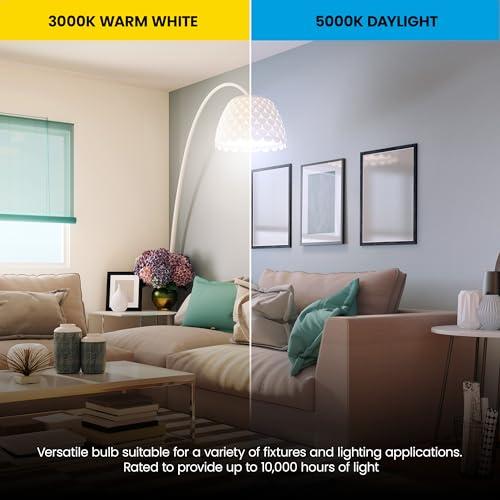 Feit Electric Feit Electric A19 LED Light Bulbs, 60W Equivalent, Non Dimmable, 800 Lumens, E26 Standard Base, 5000k Daylight, 80 CRI, 10 Year Lifetime, Energy Efficient, 4 Pack, A800/850/10KLED/4